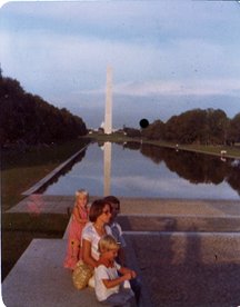 My family with the Washington Monument in the background.